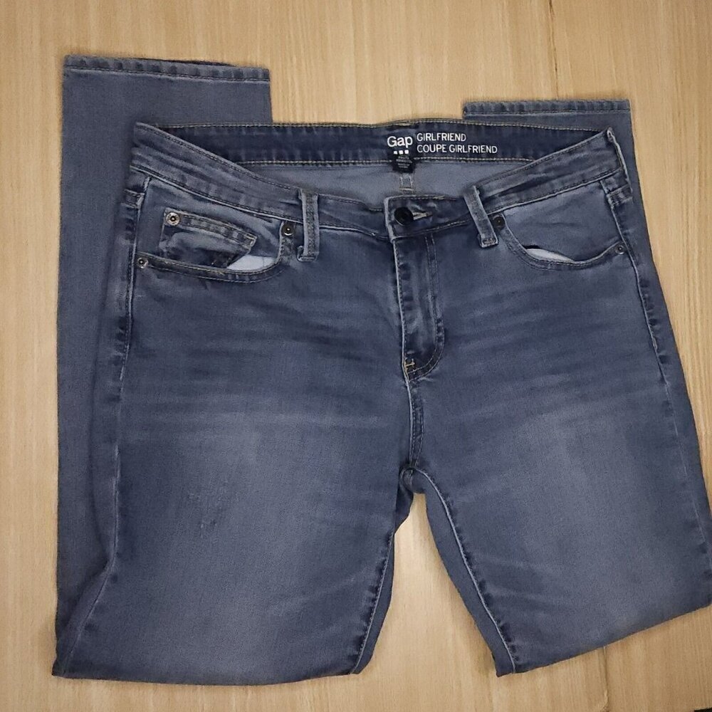 Gap Girlfriend Light Wash Ankle Jeans 6